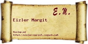 Eizler Margit névjegykártya